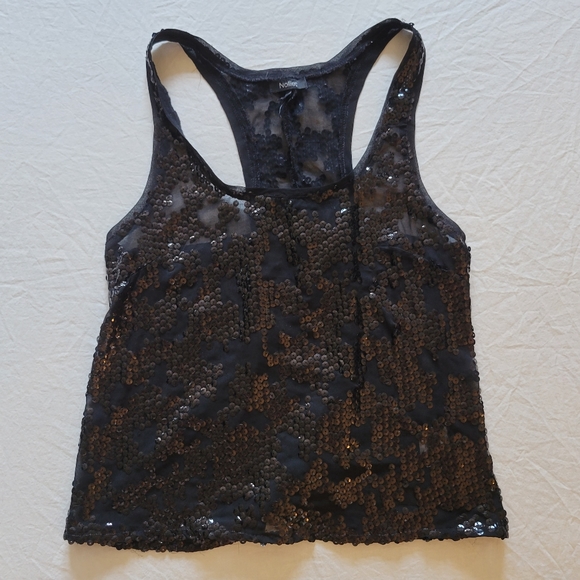 Semi-Sheer Sequin Top - Picture 1 of 5